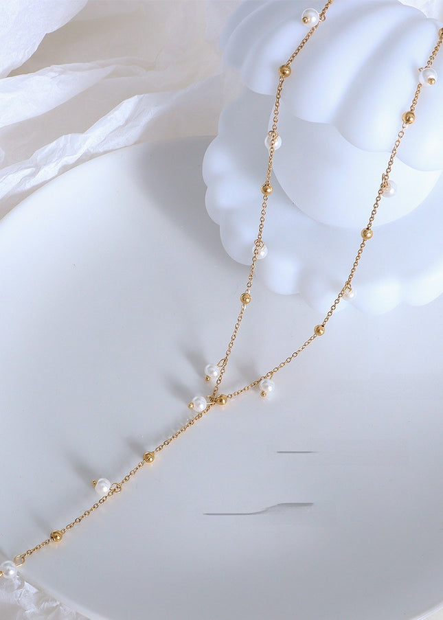 marka french style imitation baroque pearl necklace