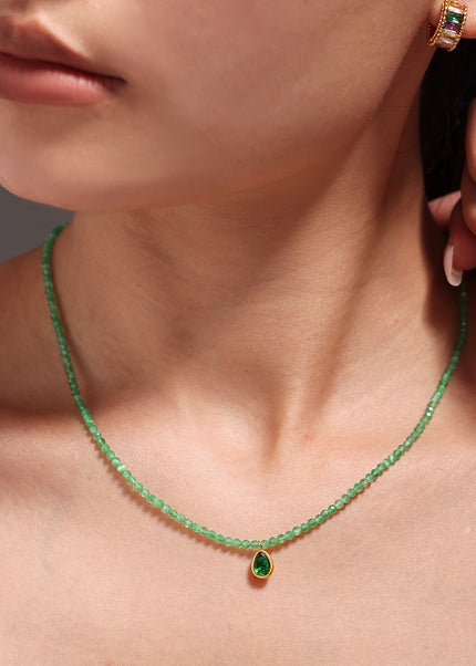Mystery jewelry, natural stone, beads, emeralds, opal, water drops, pendants, stainless steel clavicles, national tide necklaces in stock