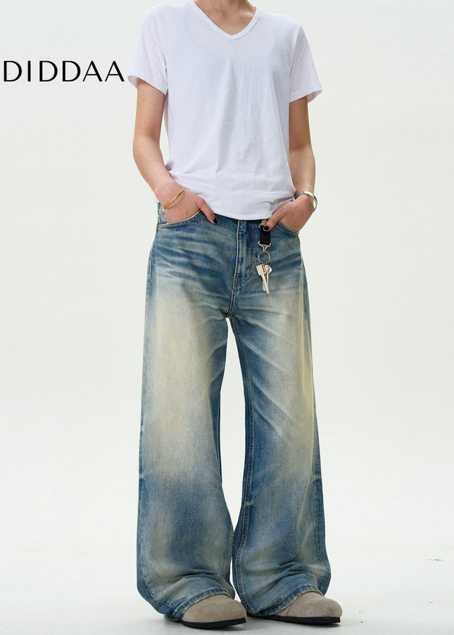 Blue Distressed Loose Fit Jeans for Men and Women - Men’s Jeans