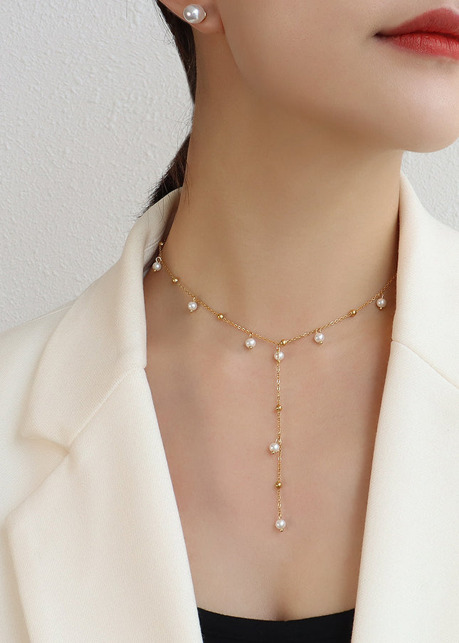 marka french style imitation baroque pearl necklace