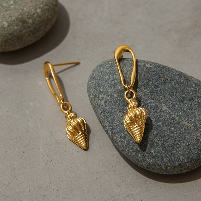 Jieding cross-border 18k gold-plated stainless steel earrings, light luxury, high-end earrings, titanium steel jewelry, cross-border earrings