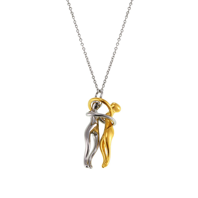 Mystery Love's Embrace Niche Detachable Necklace Couple Gift Trendy Fashion Personality Exquisite Design Sense Spot