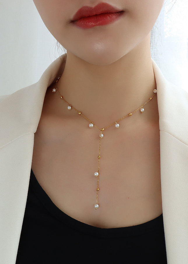 marka french style imitation baroque pearl necklace