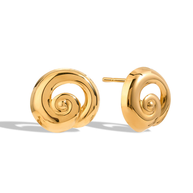 Jieding European and American hot-selling titanium steel earrings do not fade, light luxury, high-end stainless steel earrings, design sense of niche jewelry