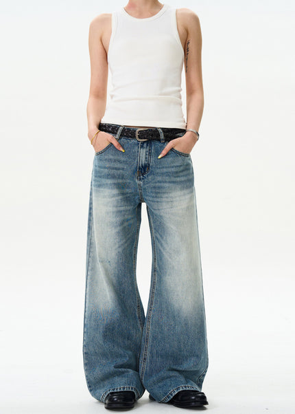 Light Blue Loose Fit Bootcut Jeans for Men - Men’s Jeans
