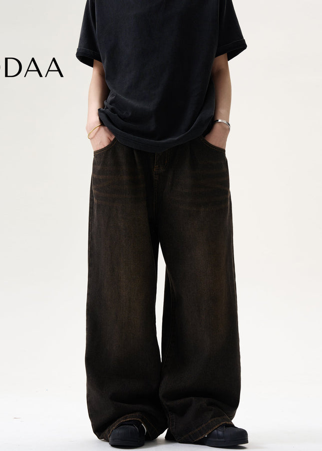 Blue Vintage Loose Fit Baggy Jeans for Men - S / Black - Men’s Jeans