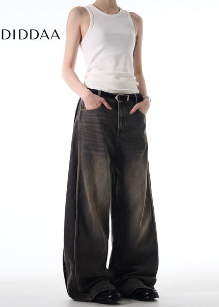 Dark Blue Distressed Loose Casual Jeans for Men - Men’s Jeans