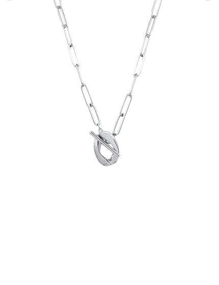 Marka Authorized Titanium Steel Haute Couture Color Retention Necklace OT Clasp Queen Double Clavicle Necklace P1028 Elegant