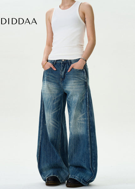Blue Distressed Burst Wash Jeans for Men and Women - Men’s Jeans