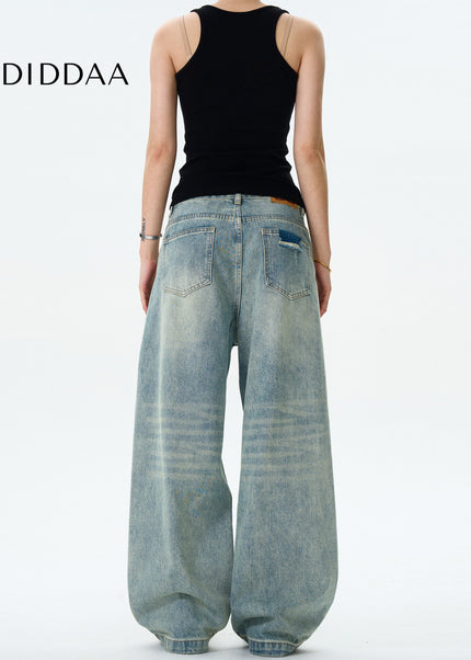 Blue Loose Fit Wide Leg Jeans for Men and Women - Men’s Jeans