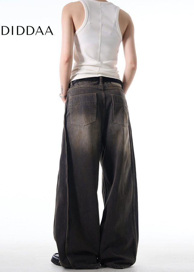 Dark Blue Distressed Loose Casual Jeans for Men - Men’s Jeans