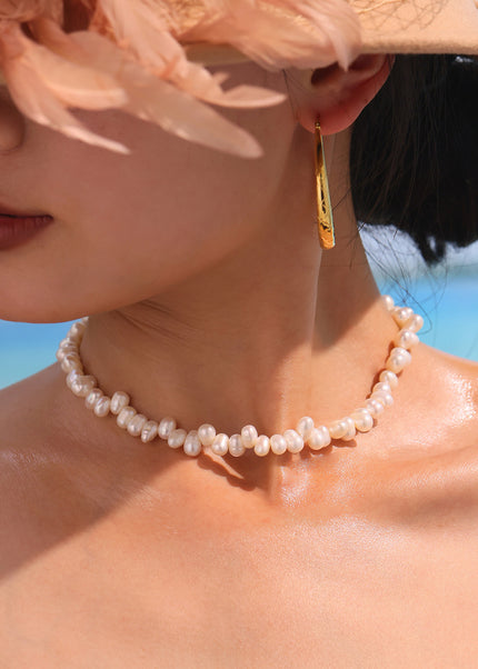 Mystery French Baroque Natural Freshwater Cultured Pearl Necklace Women's Handmade Beaded Light Luxury Necklace Factory Direct