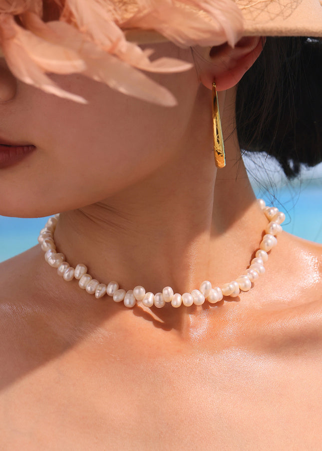 Mystery French Baroque Natural Freshwater Cultured Pearl Necklace Women's Handmade Beaded Light Luxury Necklace Factory Direct