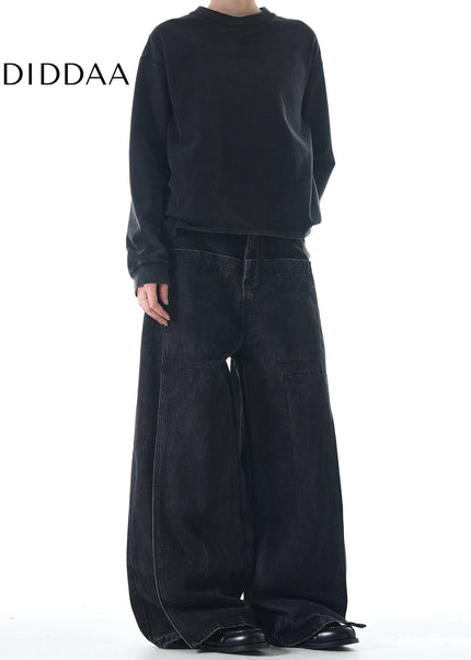 Blue Distressed Loose Fit High Street Jeans - Men’s Jeans