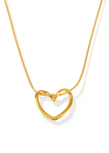 Mystery ins style niche love clavicle necklace temperament commuter accessories necklace electroplating 18K real gold titanium steel jewelry