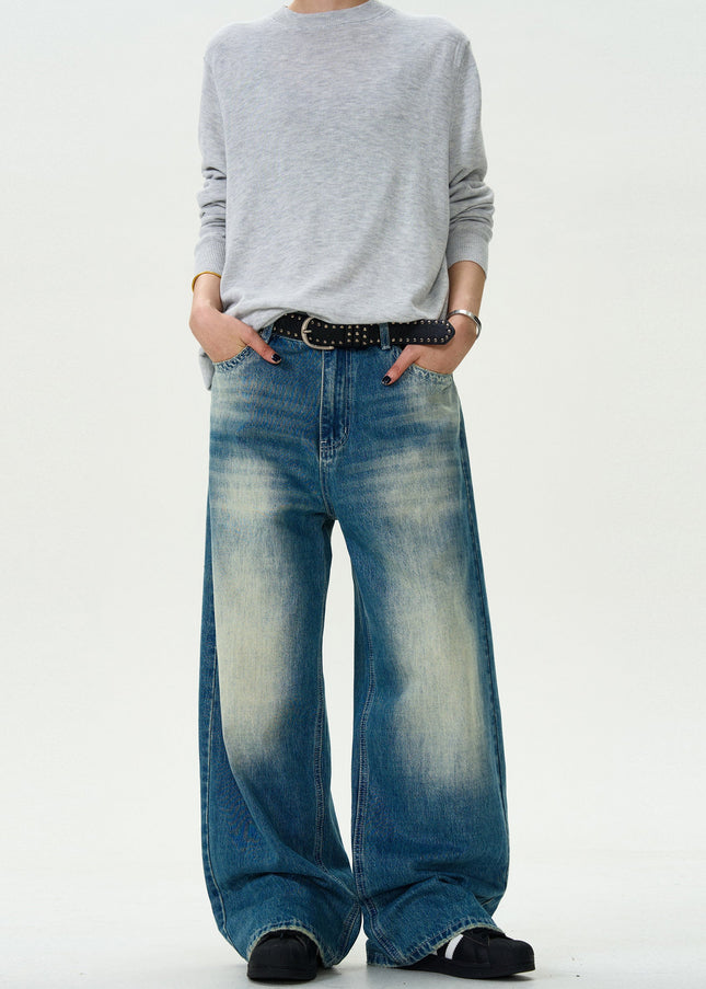 Blue Distressed Loose Fit Jeans for Men - Men’s Jeans