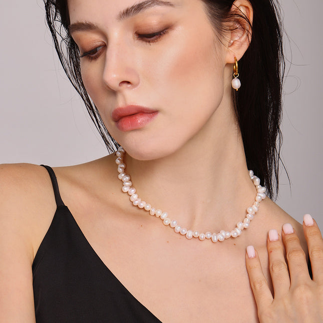 Mystery Li: Baroque freshwater pearl necklace, ins style, niche design, temperament, celebrity, delicate and versatile jewelry, women