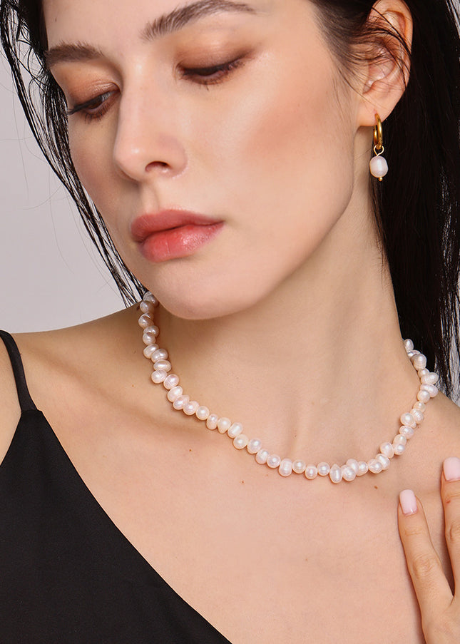 Mystery Li: Baroque freshwater pearl necklace, ins style, niche design, temperament, celebrity, delicate and versatile jewelry, women