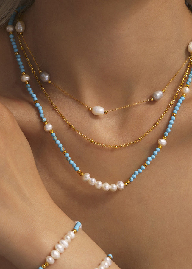 Mystery freshwater farming selection pearl necklace cross-border women's delicate clavicle chain niche necklace princess accessories women