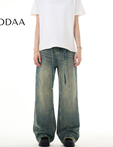 Light Blue Loose Fit Baggy Jeans MADWITCH American Retro - S / Vintage Blue - Men’s Jeans