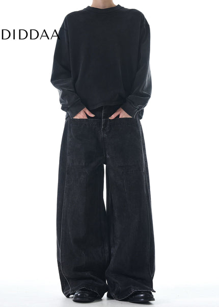 Blue Distressed Loose Fit High Street Jeans - Men’s Jeans