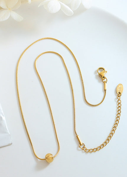 European and American indifferent ins trendy OT buckle two wearing lock steel ball pendant stacked titanium steel necklace delicate women's jewelry
