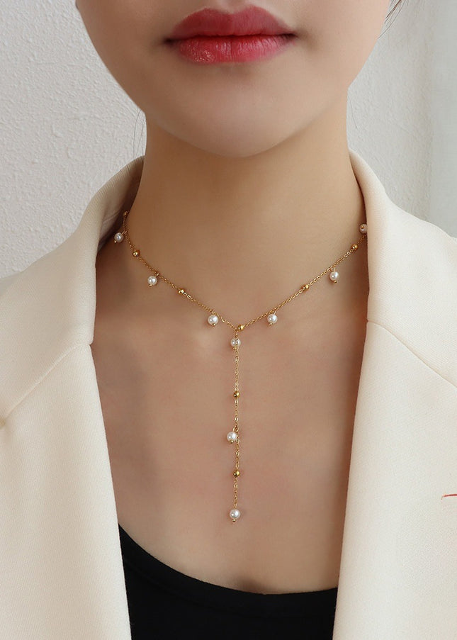 marka french style imitation baroque pearl necklace