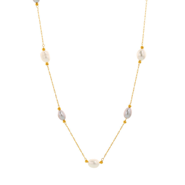 Mystery freshwater farming selection pearl necklace cross-border women's delicate clavicle chain niche necklace princess accessories women
