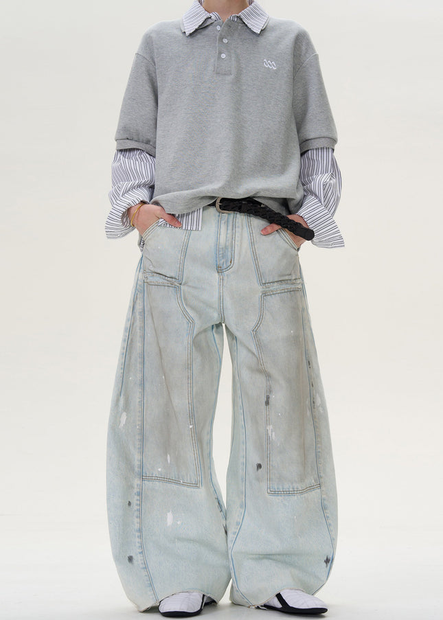 Blue Distressed Loose Fit Machete Jeans for All - Men’s Jeans