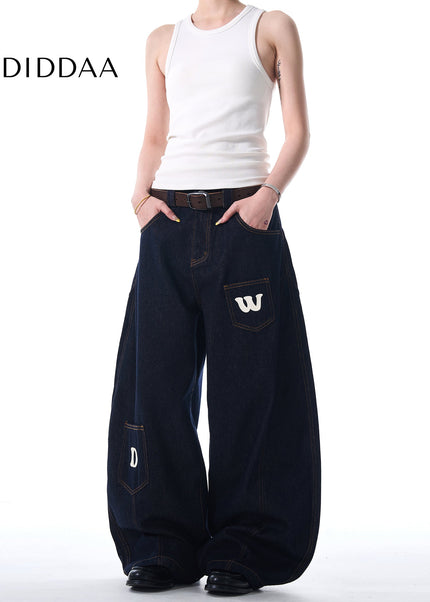 Blue Loose Fit Pocket Stitched Machete Jeans - Men’s Jeans