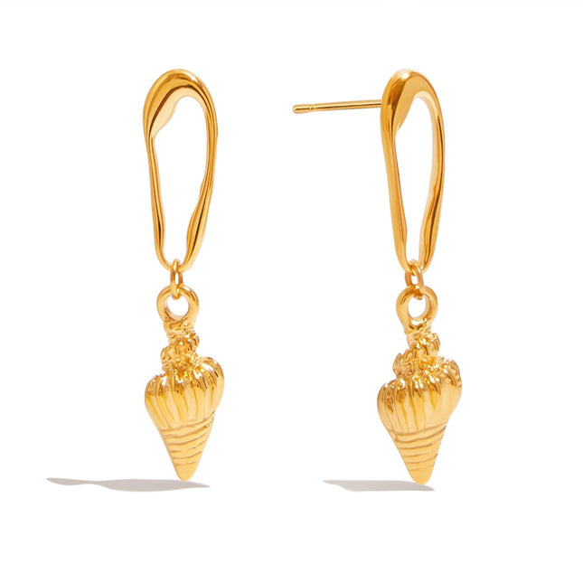 Jieding cross-border 18k gold-plated stainless steel earrings, light luxury, high-end earrings, titanium steel jewelry, cross-border earrings