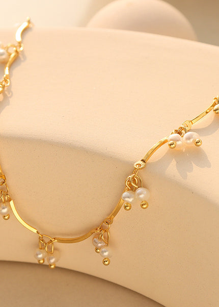French gentle wind natural freshwater pearl necklace fashion versatile small pearl pendant delicate collar accessories wholesale