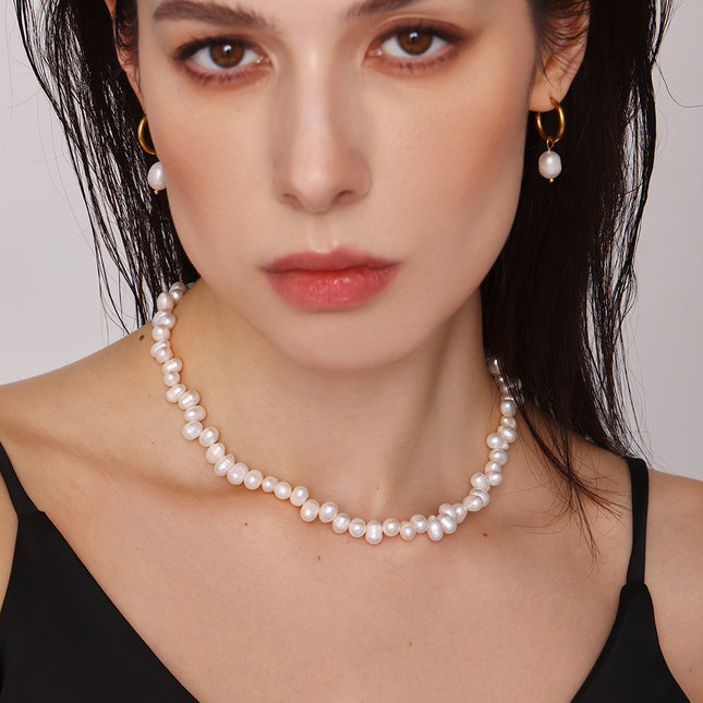 Mystery Li: Baroque freshwater pearl necklace, ins style, niche design, temperament, celebrity, delicate and versatile jewelry, women