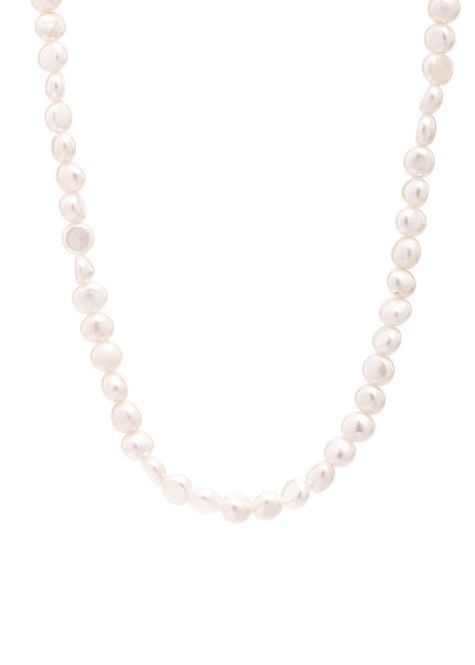 Mystery French temperament freshwater pearl necklace light luxury gentle handmade beaded texture clavicle chain women's jewelry wholesale
