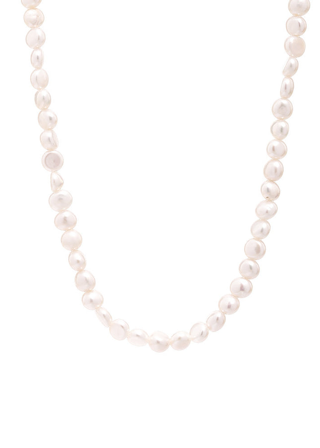 Mystery French temperament freshwater pearl necklace light luxury gentle handmade beaded texture clavicle chain women's jewelry wholesale