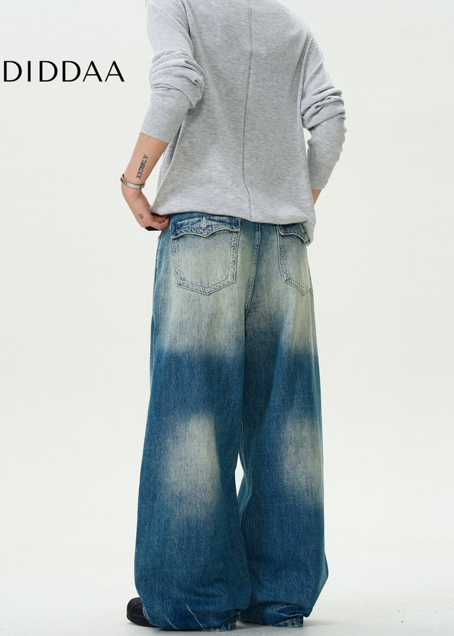 Blue Distressed Loose Fit Jeans for Men - Men’s Jeans