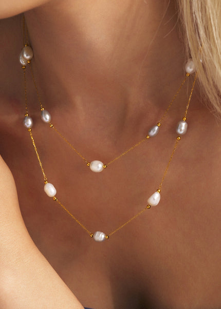 Mystery freshwater farming selection pearl necklace cross-border women's delicate clavicle chain niche necklace princess accessories women