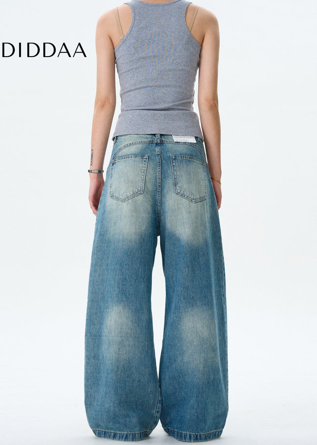 Blue Double Patch Ripped Jeans for Men and Women - Men’s Jeans