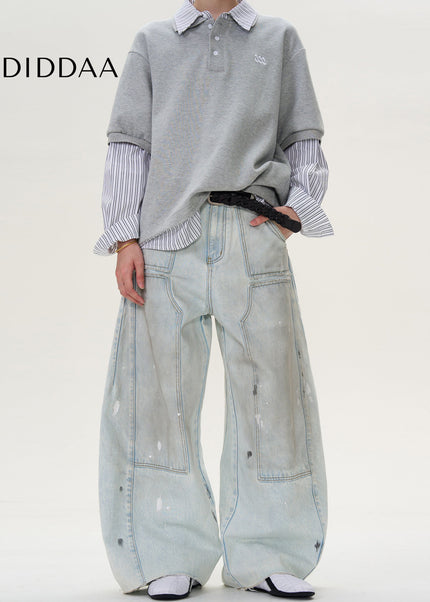 Blue Distressed Loose Fit Machete Jeans for All - Men’s Jeans