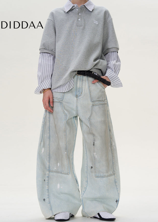 Blue Distressed Loose Fit Machete Jeans for All - Men’s Jeans