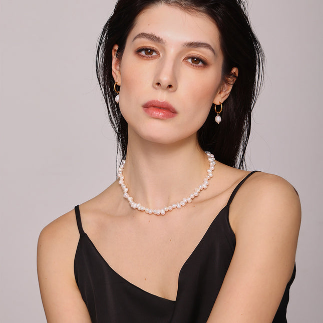 Mystery Li: Baroque freshwater pearl necklace, ins style, niche design, temperament, celebrity, delicate and versatile jewelry, women