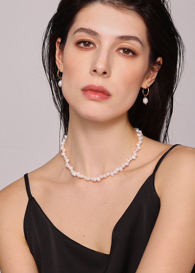 Mystery Li: Baroque freshwater pearl necklace, ins style, niche design, temperament, celebrity, delicate and versatile jewelry, women