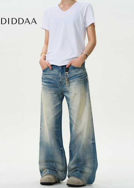 Blue Distressed Loose Fit Jeans for Men and Women - Men’s Jeans