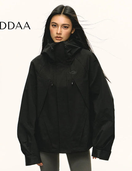 Aaisup American functional windproof waterproof outdoor hooded imitation jacket women’s autumn design sense cargo coat