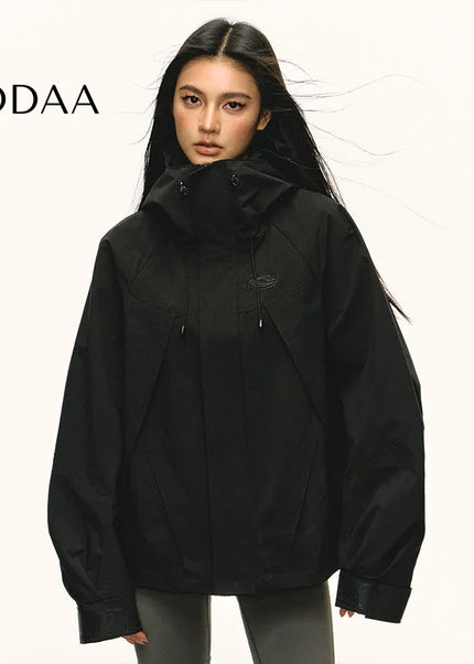 Aaisup American functional windproof waterproof outdoor hooded imitation jacket women’s autumn design sense cargo coat