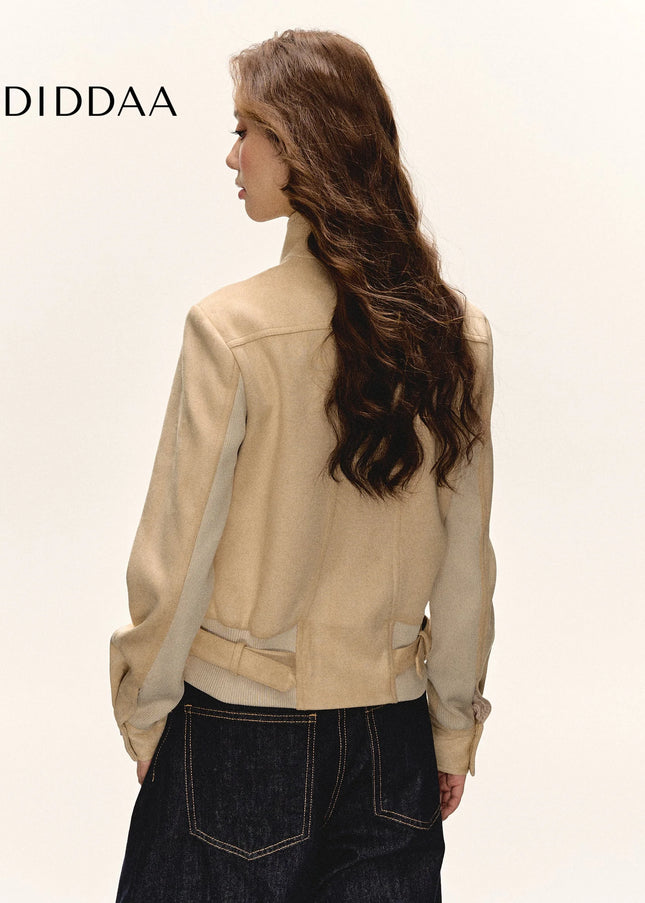 Aaisup American Vintage Suede Cropped Jacket Women’s Spring New Korean Casual Versatile Biker Jacket - Maybe