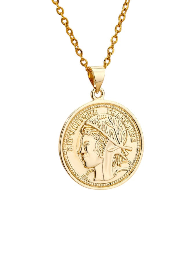 Adorer Pendant Necklace | Gold Coin