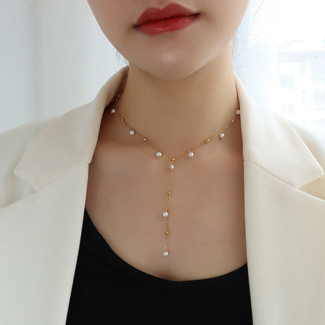 marka french style imitation baroque pearl necklace