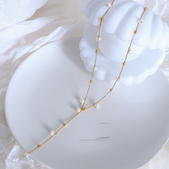 marka french style imitation baroque pearl necklace