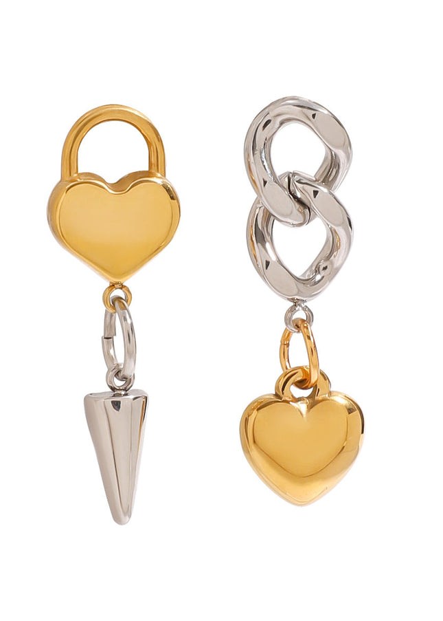 Jieding European and American stainless steel love earrings high-end niche earrings titanium steel earrings earrings cross-border jewelry
